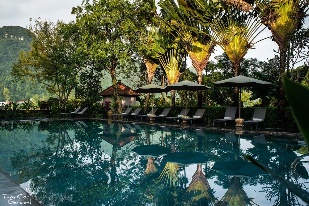 Espace piscine du Tam Coc Garden Resort