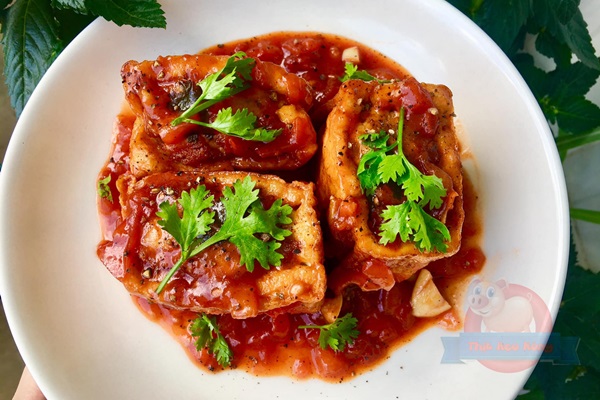 Recette du Tofu farci sauté aux tomates