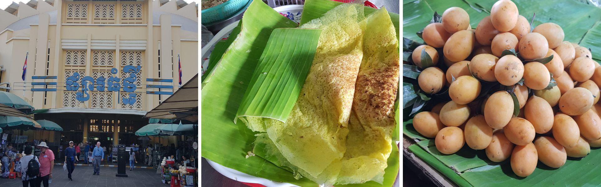Dégustation de desserts Khmers au marché local
