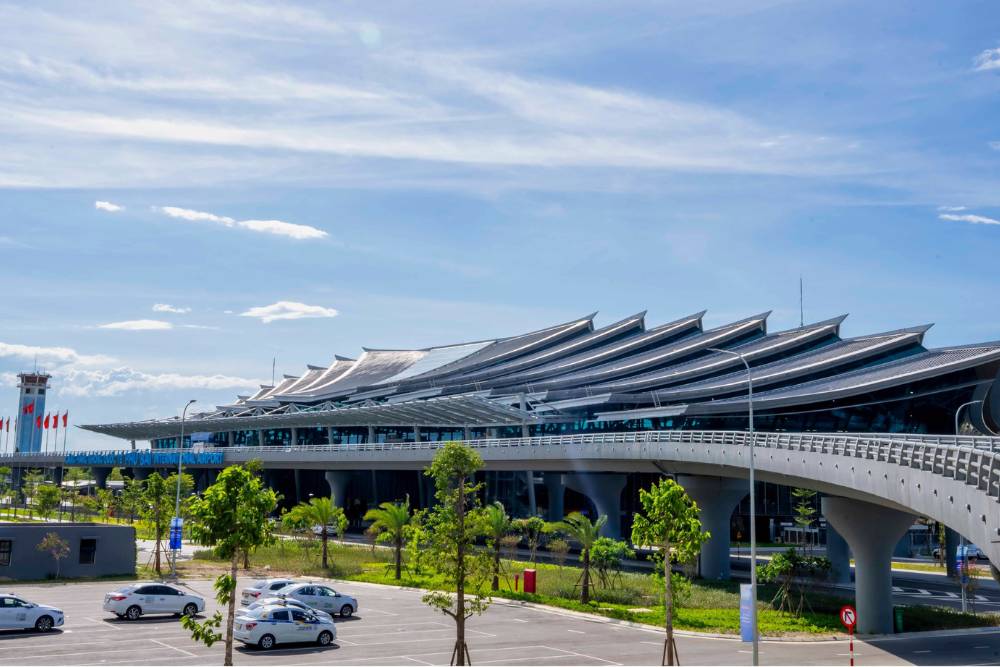 aéroport vietnam. aéroport phu bai, aéroport hue, vue d'ensemble