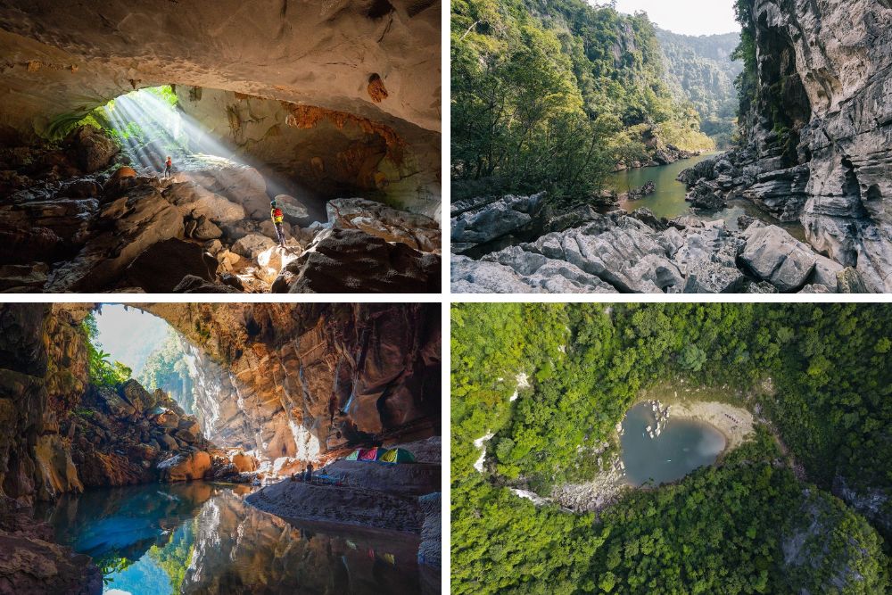 itinéraire de la grotte ba, hang ba, option alternative de son doong