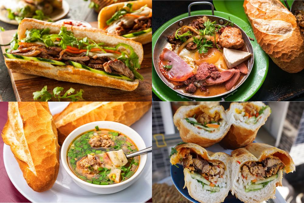 variété de Banh Mi vietnamien : Banh Mi au porc, Banh Mi en poêle, Banh Mi Xiu Mai, Banh Mi au poisson