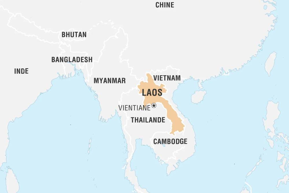 position du Laos sur la carte du monde