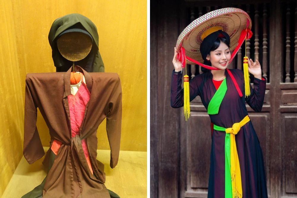costume traditionnel vietnam, ao tu than dans le musée et dans la vie, culture vietnamienne