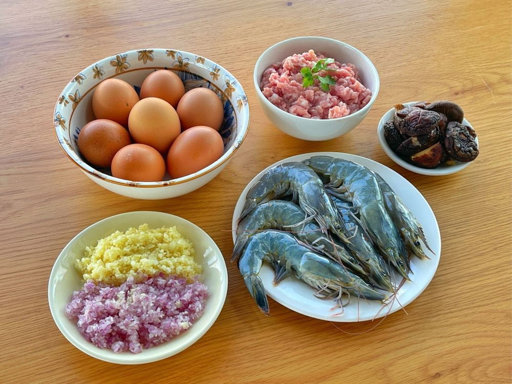 Les ingrédients de Porc et œuf à la vapeur vietnamien