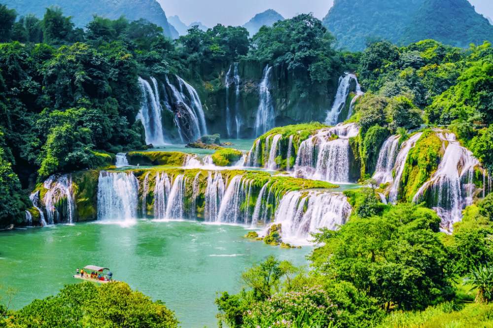 les chutes de Ban Gioc à Cao Bang, Vietnam