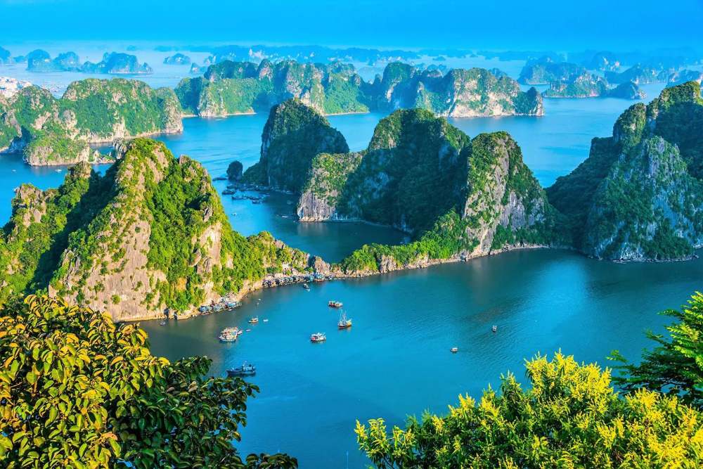 vue panoramique de la baie d'Halong