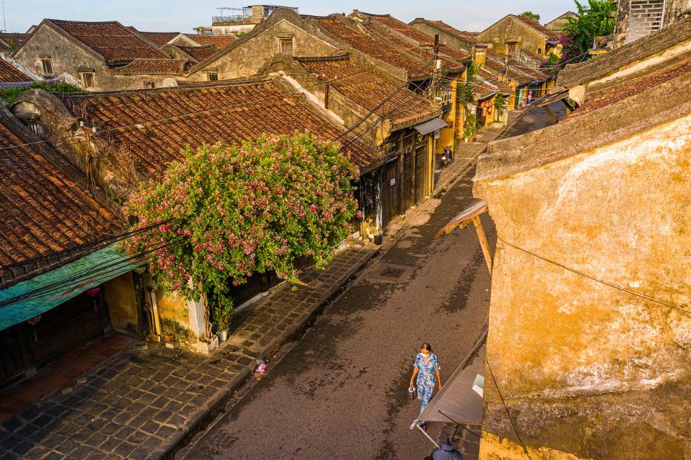 vue de haut de l'ancienne ville de Hoi An