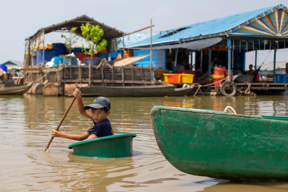 village flottant de chong kneas, lac Tonle Sap, Cambodge