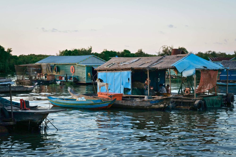village flottant kompong khleang, lac Tonle Sap, Cambodge