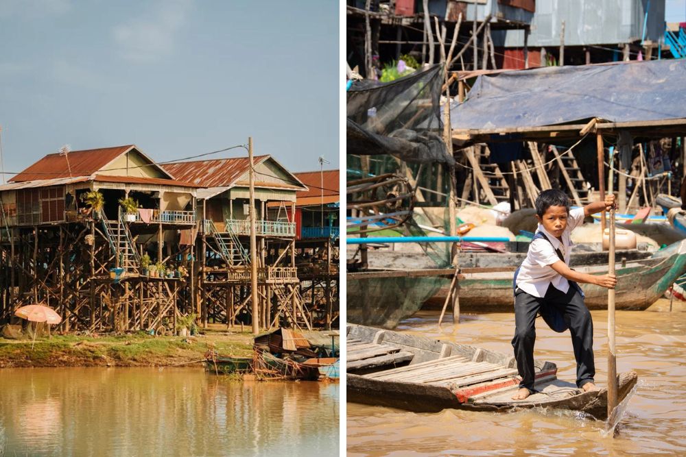village flottant kampong phluk, lac Tonle Sap, Cambodge
