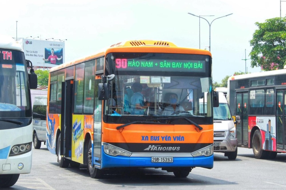 Transfert de l’aéroport de Nôi Bài au centre-ville de Hanoi en bus, bus 90
