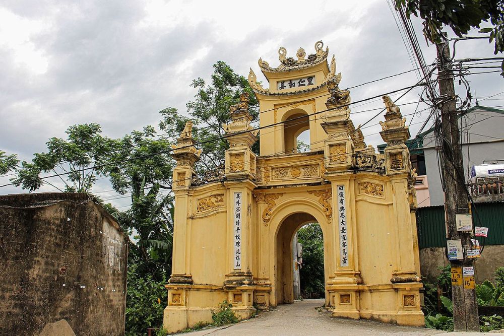 ancien village cuu, village vietnamien, voyage vietnam, hanoi, porte d'entrée du village