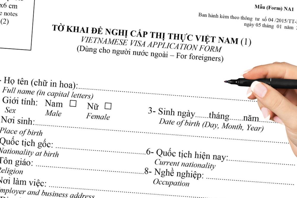 visa pour le vietnam, formulaire de demande de visa